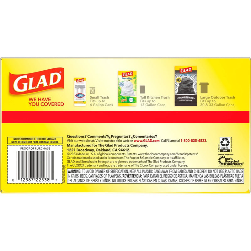 Glad ForceFlex Drawstring Fragrance Free Trash Bags - 13 Gallon - 50ct