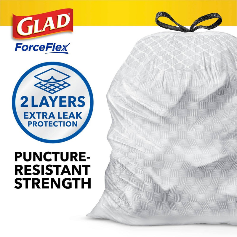 Glad ForceFlex Drawstring Fragrance Free Trash Bags - 13 Gallon - 50ct