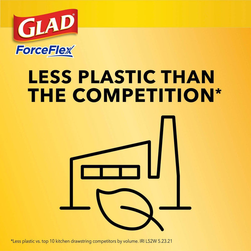 Glad ForceFlex Drawstring Fragrance Free Trash Bags - 13 Gallon - 50ct