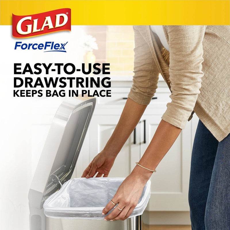 Glad ForceFlex Drawstring Fragrance Free Trash Bags - 13 Gallon - 50ct