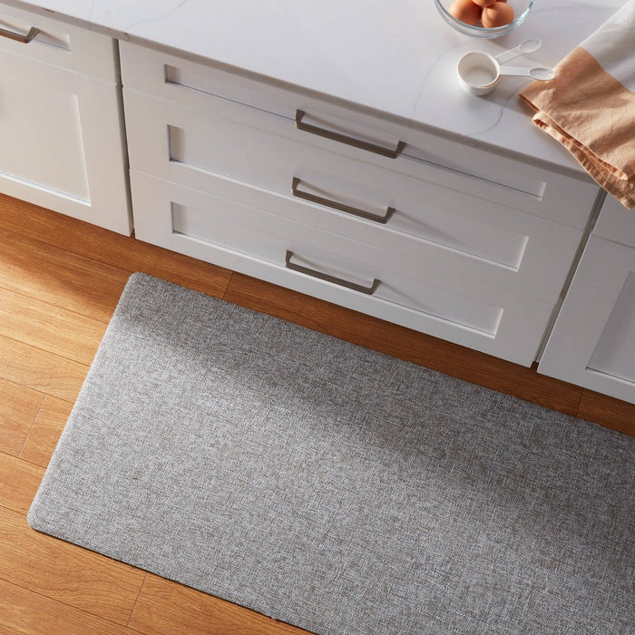 60" x 20" Basketweave Comfort Runner Mat Gray - Threshold