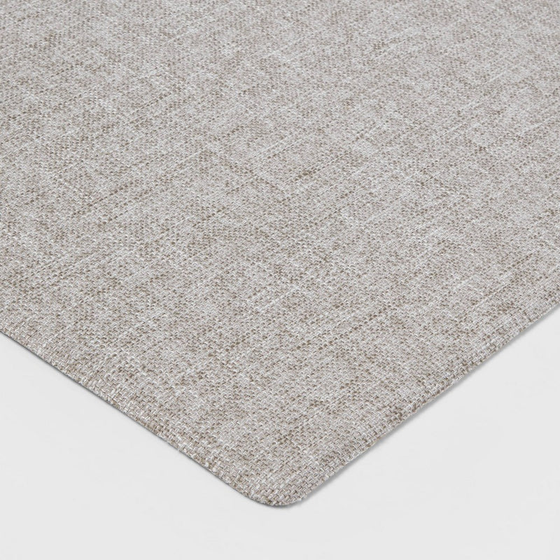60" x 20" Basketweave Comfort Runner Mat Gray - Threshold