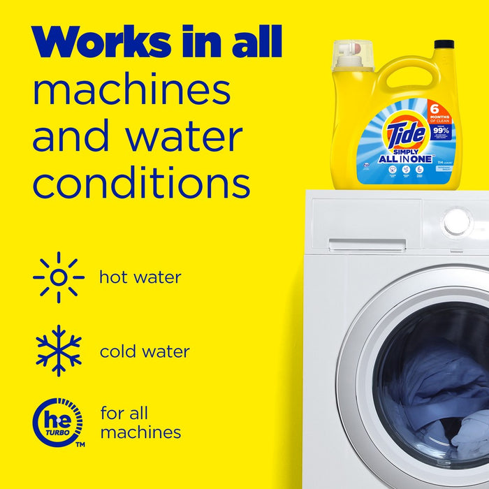 Tide Simply Refreshing Breeze Liquid Laundry Detergent - Clean & Fresh - 168 fl oz