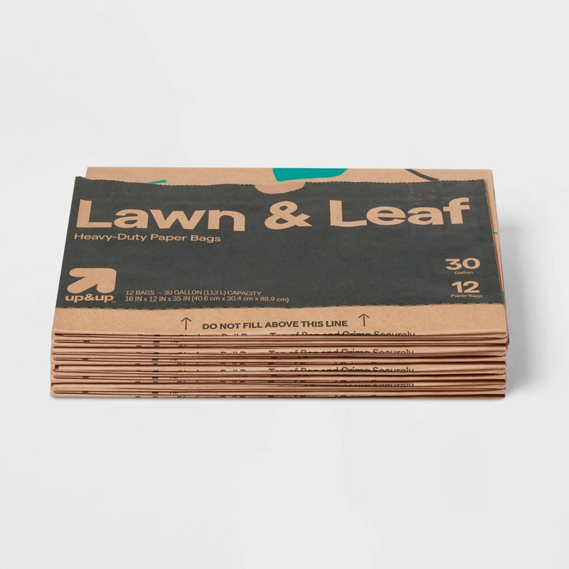 Lawn and Leaf Paper Garden Refuse Bags - 12ct - up & up