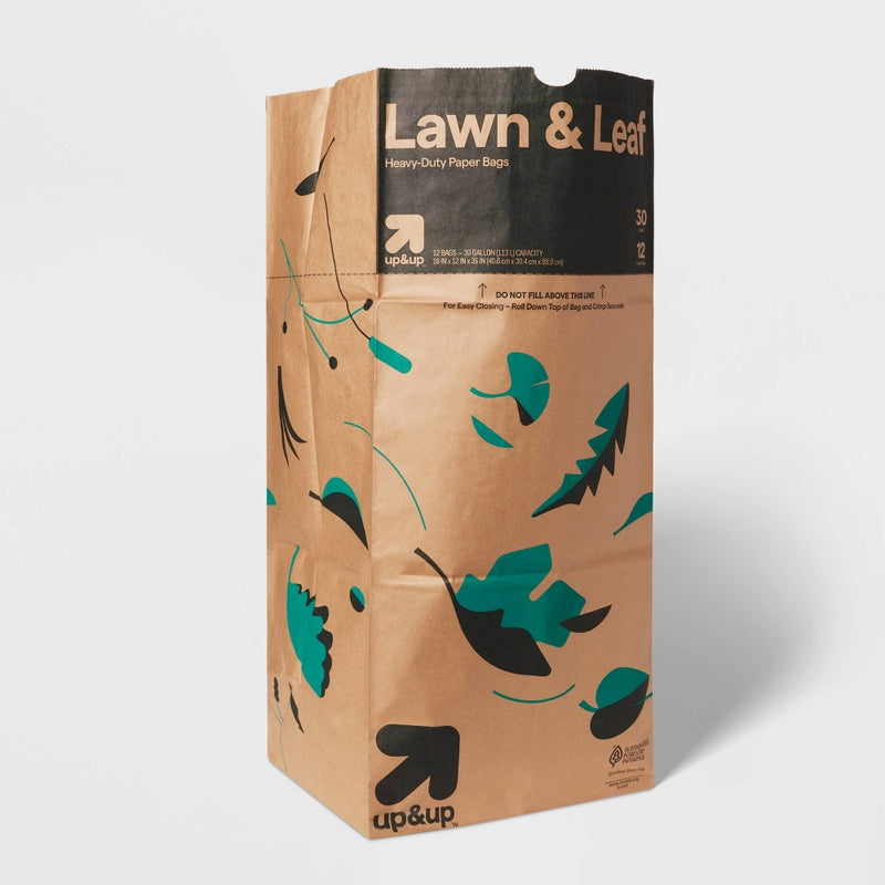 Lawn and Leaf Paper Garden Refuse Bags - 12ct - up & up