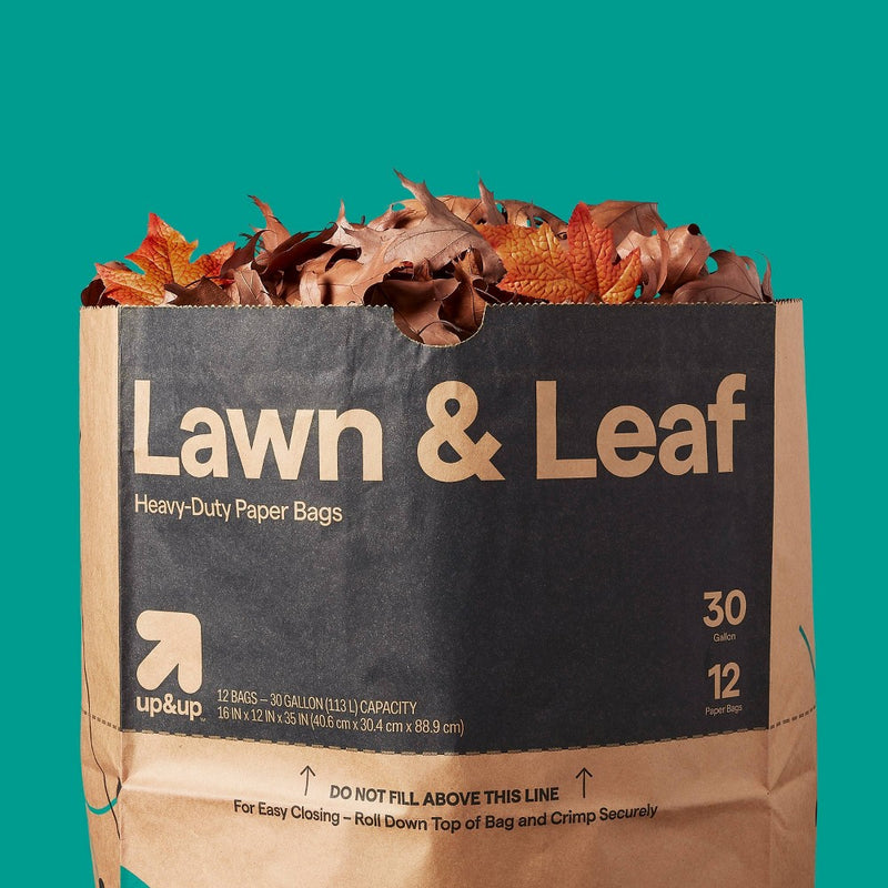 Lawn and Leaf Paper Garden Refuse Bags - 12ct - up & up