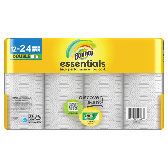 Bounty Essentials Select-A-Size Paper Towels - 12 Double Rolls