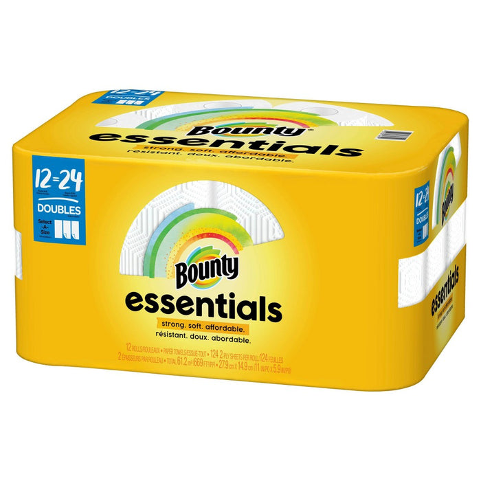 Bounty Essentials Select-A-Size Paper Towels - 12 Double Rolls