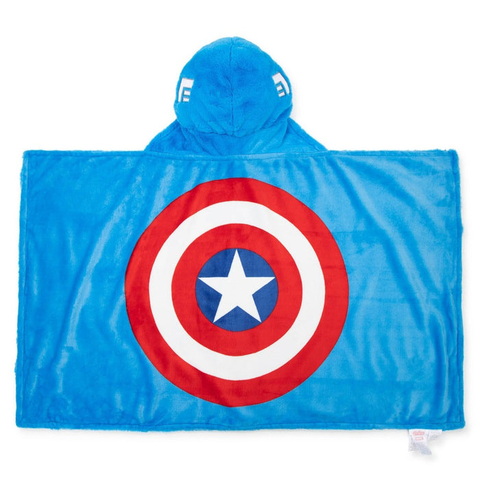 Marvel Captain America Kids' Hooded Blanket Red/Blue