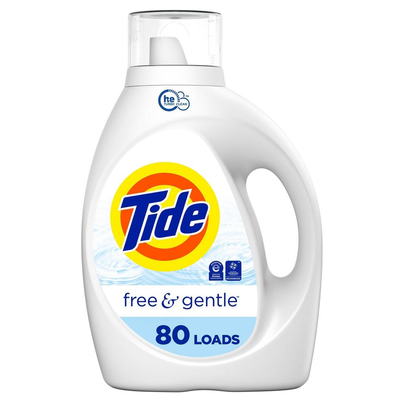 Tide Free & Gentle HE Compatible Liquid Laundry Detergent Soap - 105 fl oz