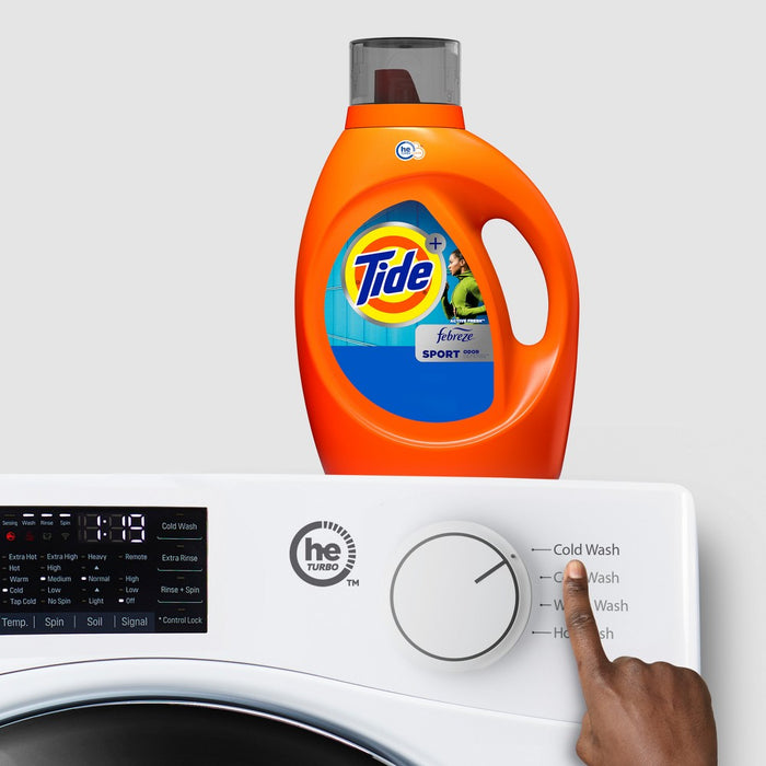 Tide Plus Febreze Sport Active Fresh High Efficiency Liquid Laundry Detergent Soap - 84 fl oz