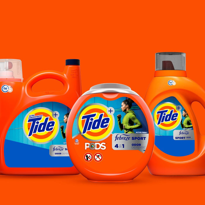 Tide Plus Febreze Sport Active Fresh High Efficiency Liquid Laundry Detergent Soap - 84 fl oz