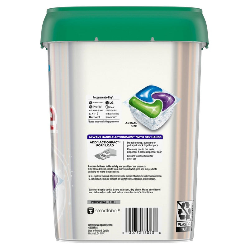 Cascade Fresh Platinum Action Pacs - 74ct