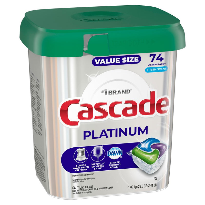 Cascade Fresh Platinum Action Pacs - 74ct