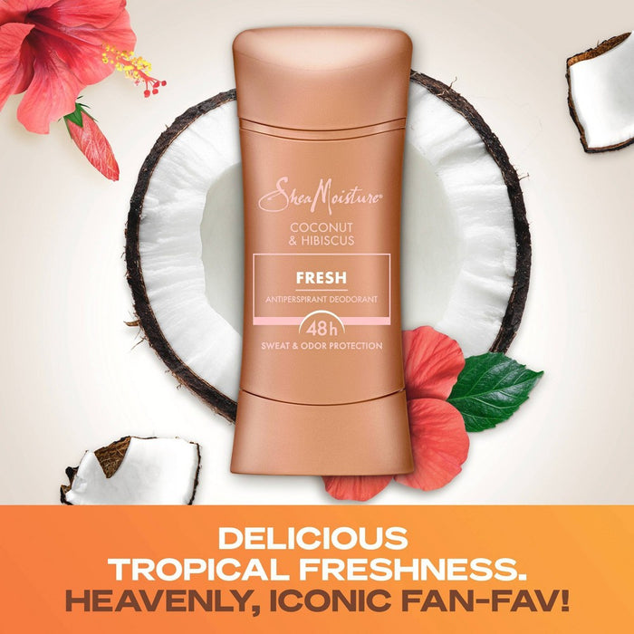 SheaMoisture Fresh & Clean Antiperspirant Deodorant Stick with Coconut & Hibiscus - 2.6oz