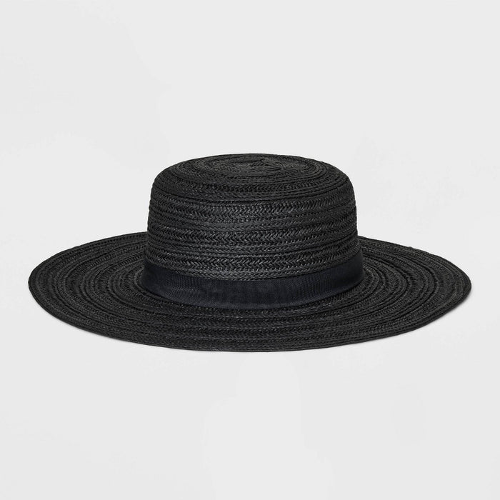 Straw Boater Hat - Universal Thread Black S/M