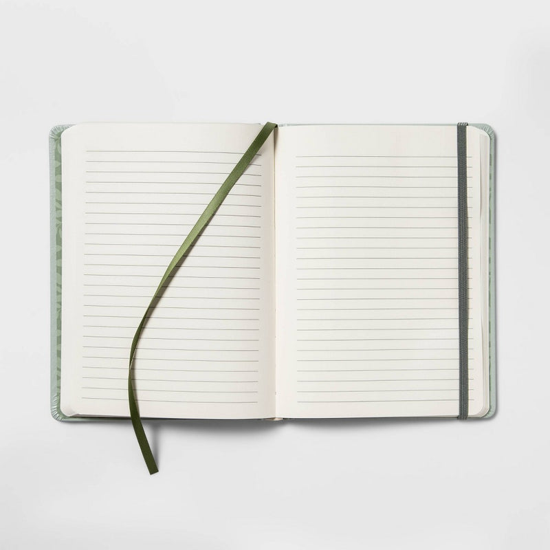 College Ruled Journal 7.75"x5.5" Faux Leather Sage - Threshold