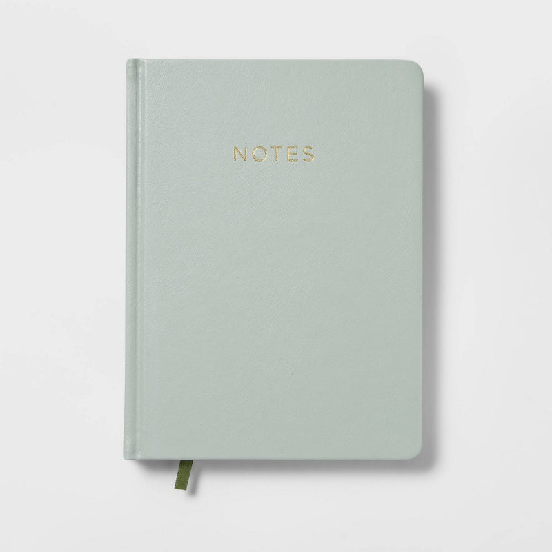 College Ruled Journal 7.75"x5.5" Faux Leather Sage - Threshold