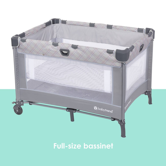 Baby Trend Lullaby Nursery Suite EZ-Fold Playard with Portable Rocking Lounger - Madrid Plaid (LOCAL PICKUP ONLY)
