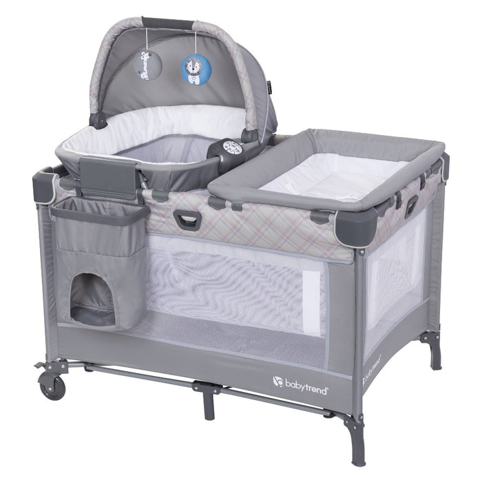 Baby Trend Lullaby Nursery Suite EZ-Fold Playard with Portable Rocking Lounger - Madrid Plaid (LOCAL PICKUP ONLY)