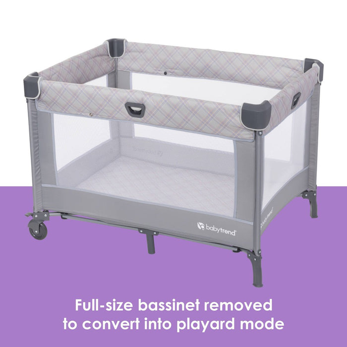Baby Trend Lullaby Nursery Suite EZ-Fold Playard with Portable Rocking Lounger - Madrid Plaid (LOCAL PICKUP ONLY)