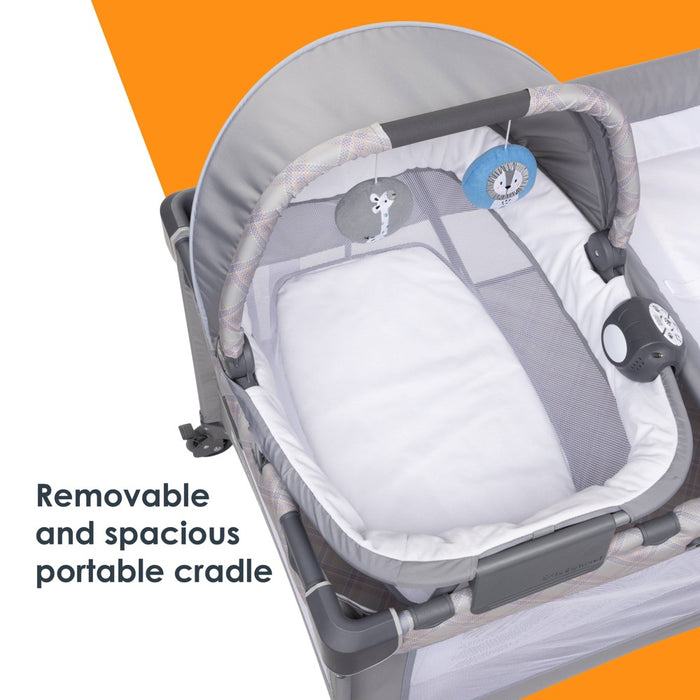Baby Trend Lullaby Nursery Suite EZ-Fold Playard with Portable Rocking Lounger - Madrid Plaid (LOCAL PICKUP ONLY)