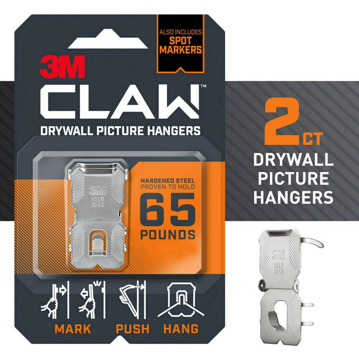3M Claw 65lbs Drywall Picture Hangers with Spot Markers