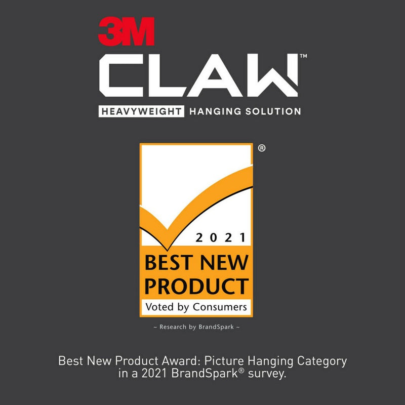 3M Claw 25lbs Drywall Picture Hanger with Temporary Spot Marker 4 Hangers and 4 Markers