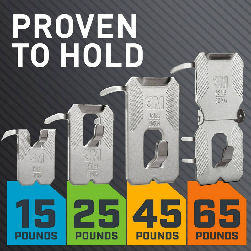 3M Claw 15lbs Drywall Picture Hanger with Temporary Spot Marker 5 Hangers and 5 Markers