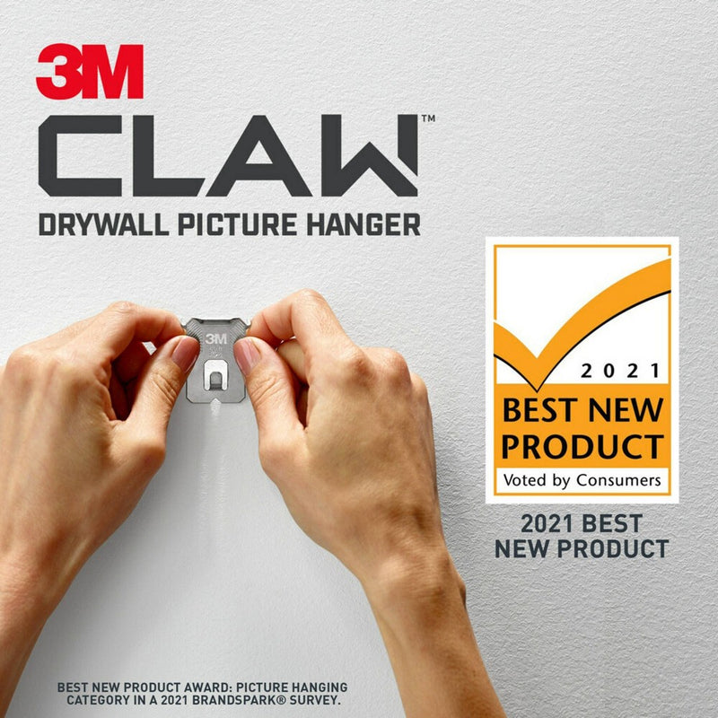 3M Claw 15lbs Drywall Picture Hanger with Temporary Spot Marker 5 Hangers and 5 Markers