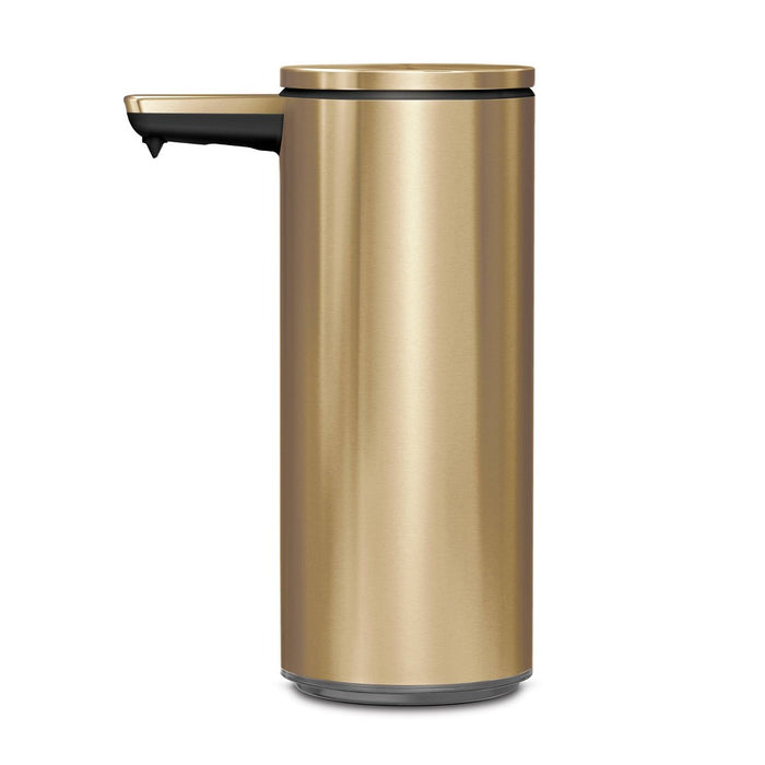 simplehuman 9oz Automatic Sensor Pump - Touchless Soap Dispenser - Brass Steel