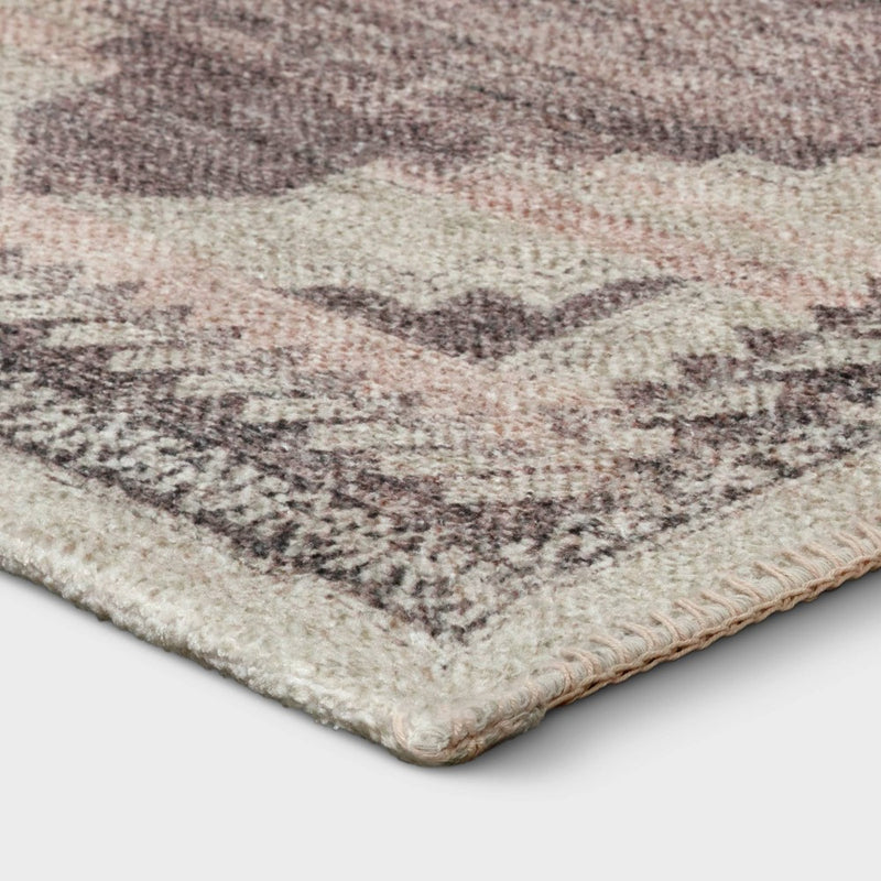 2'x7' Washable Runner Cromwell Printed Persian Style Rug Tan - Threshold (LOCAL PICKUP ONLY)