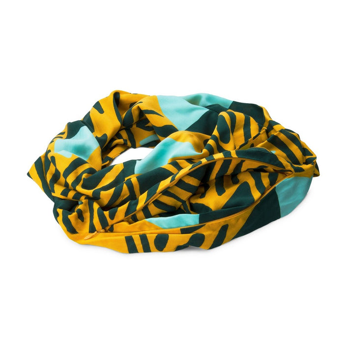 WNDR LN Printed Travel Scarf with Built-in Zipper Pocket