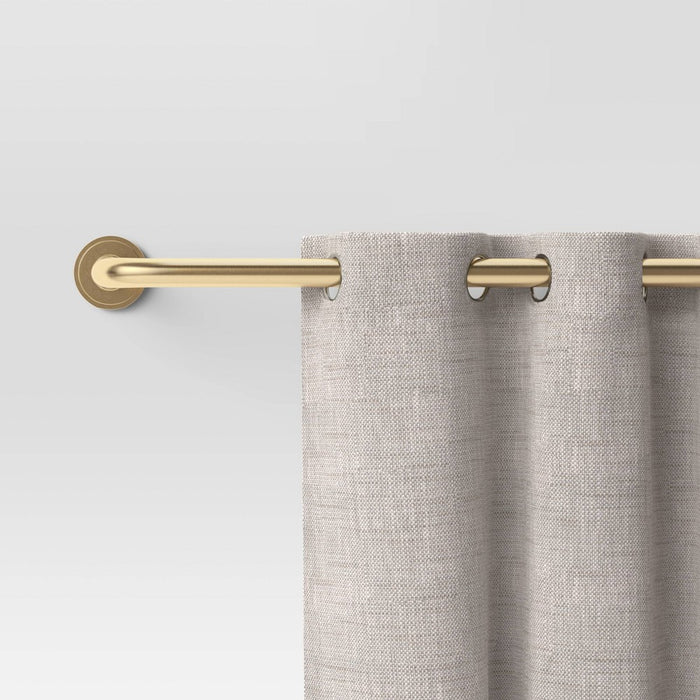 36"-66" Blackout Rounded Curtain Rod Brass - Threshold (LOCAL PICKUP ONLY)