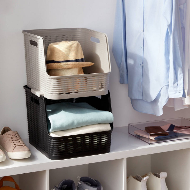 Wave Open Front Bin Black - Brightroom (LOCAL PICKUP ONLY)