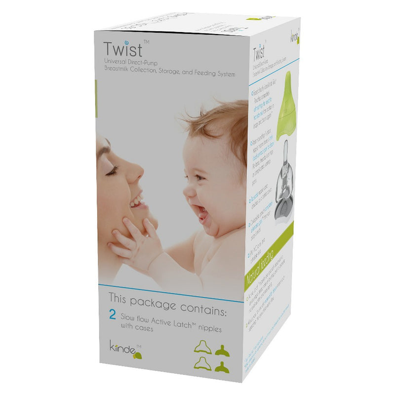 Kiinde Active Latch Silicone Baby Bottle Nipples - Fast - 2ct