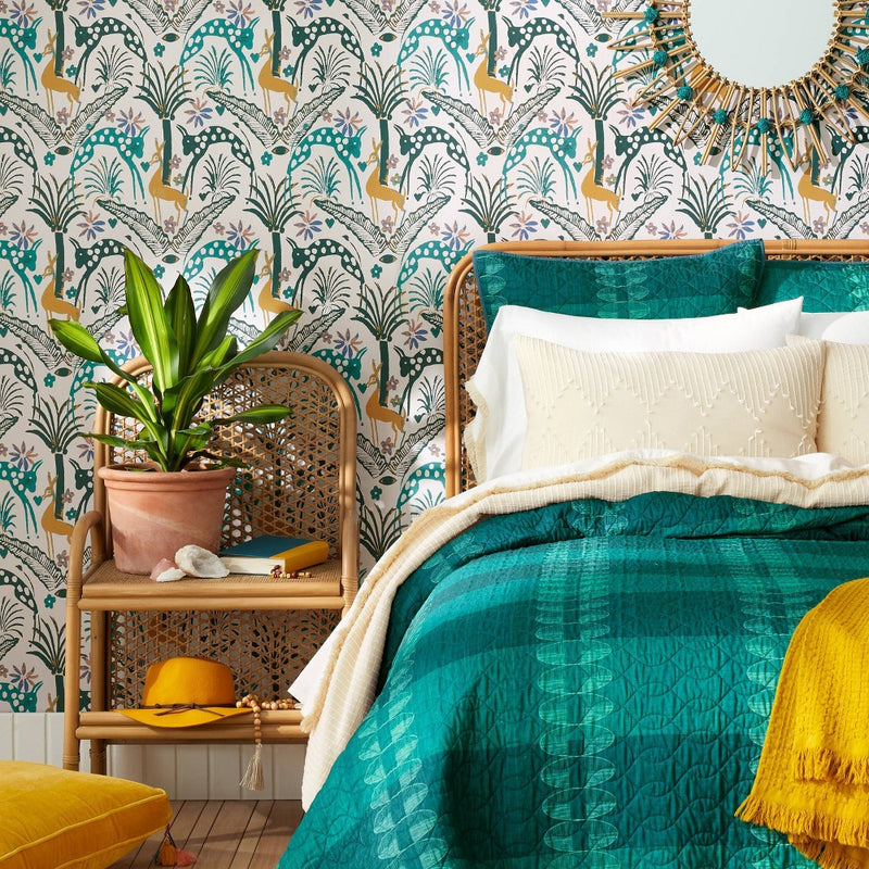 Fiesta Animals Peel and Stick Wallpaper Cream - Opalhouse designed with Jungalow