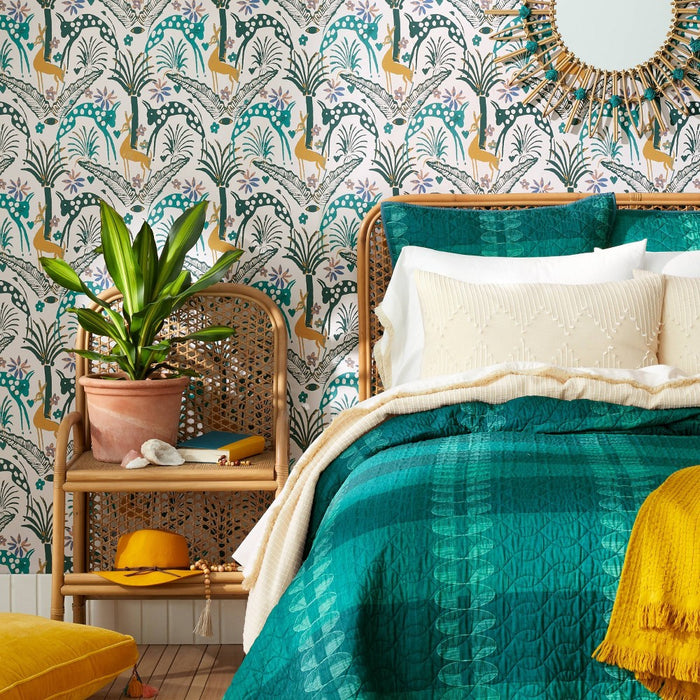 Fiesta Animals Peel and Stick Wallpaper Cream - Opalhouse designed with Jungalow