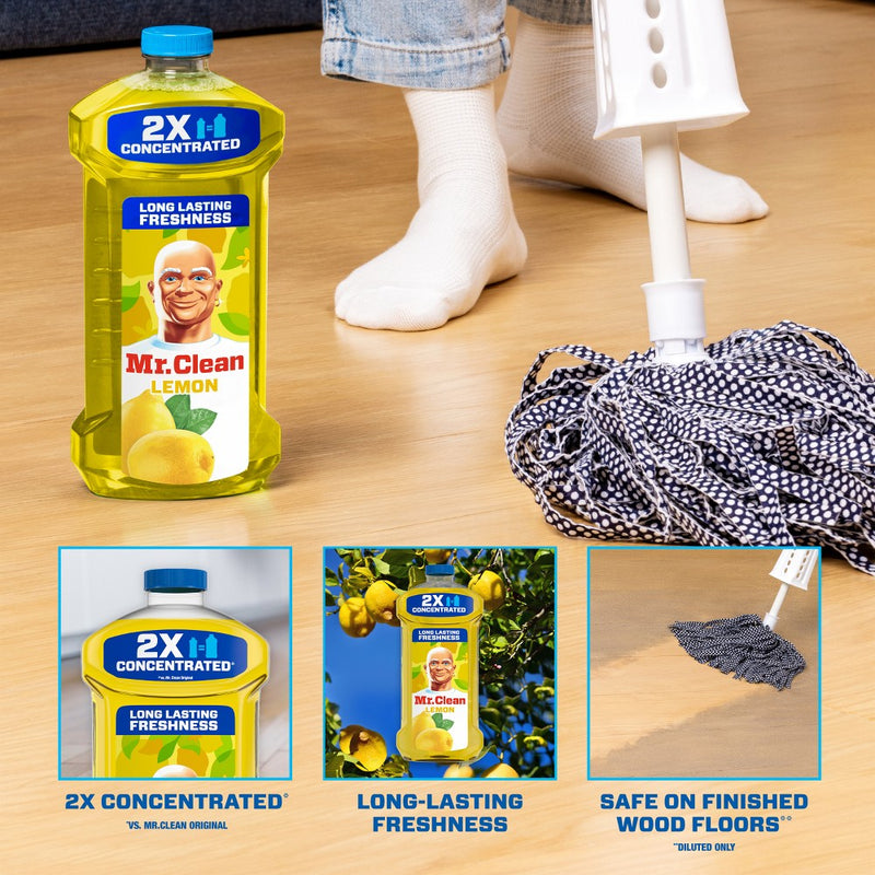Mr. Clean Lemon Scent Dilute Summer Multi-Surface Cleaner - 64 fl oz