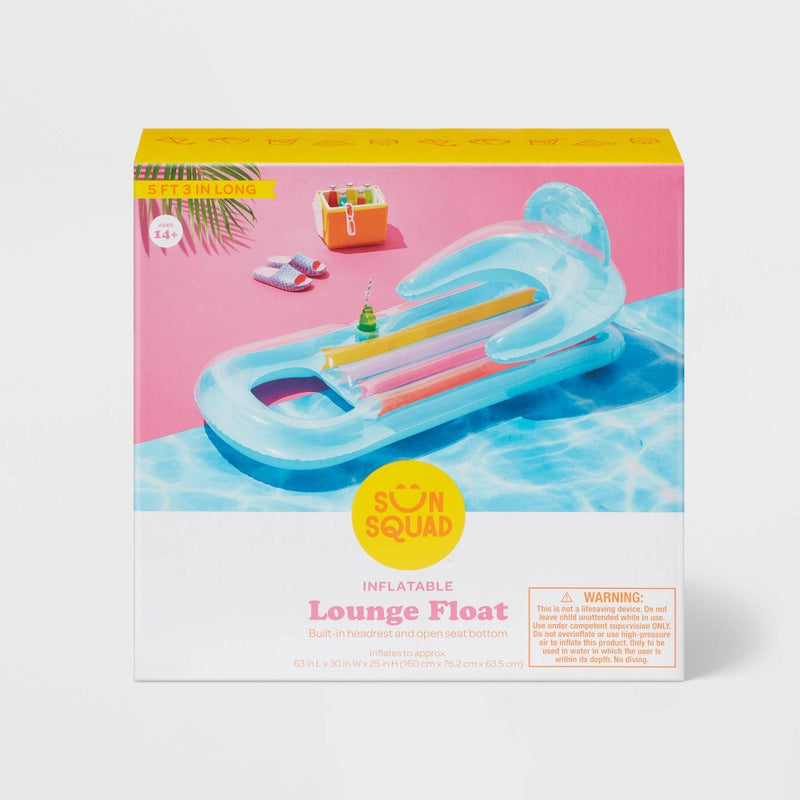 Fashion Pool Lounge Float Blue - Sun Squad