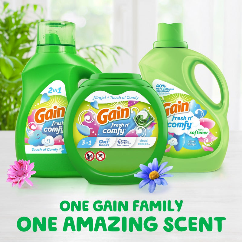 Gain Flings Laundry Detergent - Fresh & Comfy - 76ct