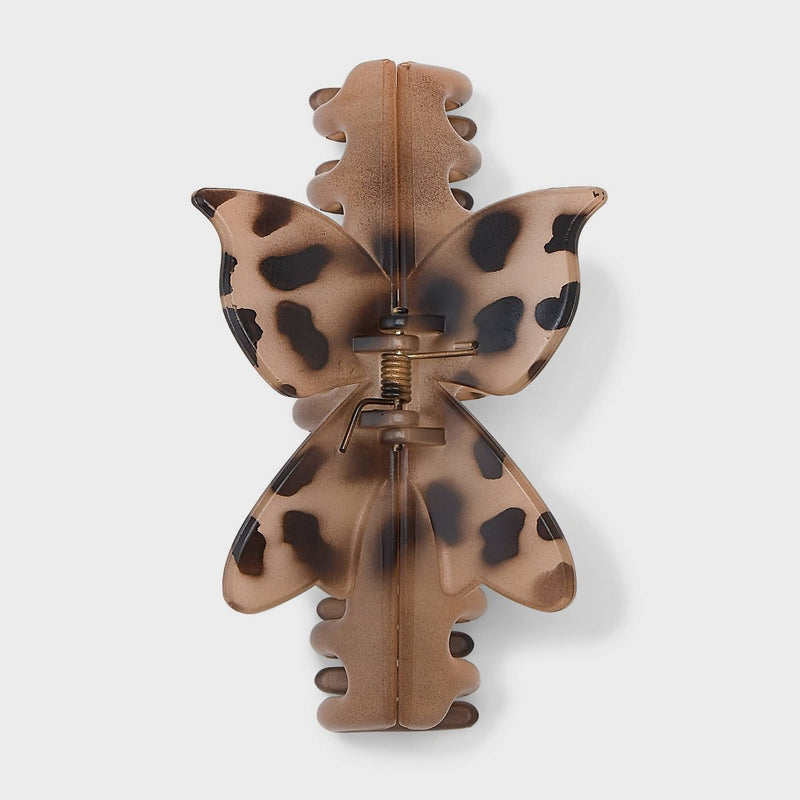 Jelly Top Butterfly Claw Hair Clip Set 2pc - Wild Fable Tort/White