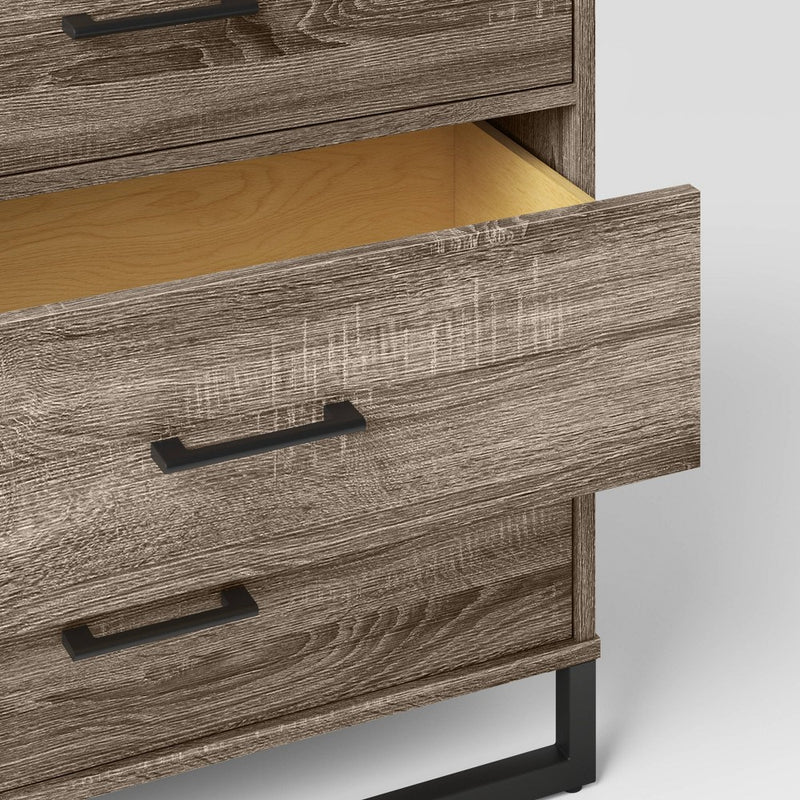 Mixed Material 3 Drawer Dresser Light Gray Wash - Room Essentials (LOCAL PICKUP ONLY)