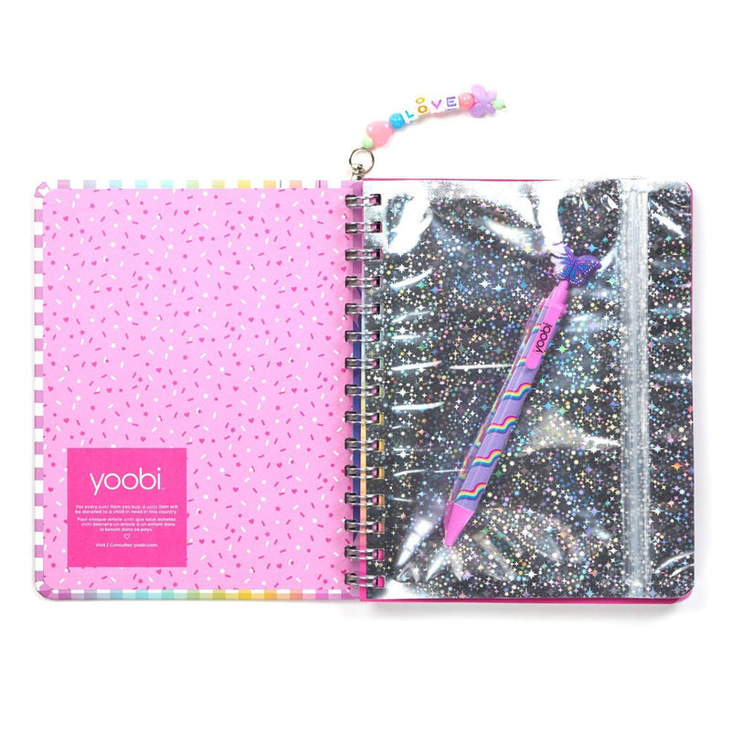 Yoobi Undated Weekly Planner Gingham Butterfly