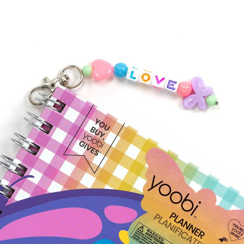 Yoobi Undated Weekly Planner Gingham Butterfly