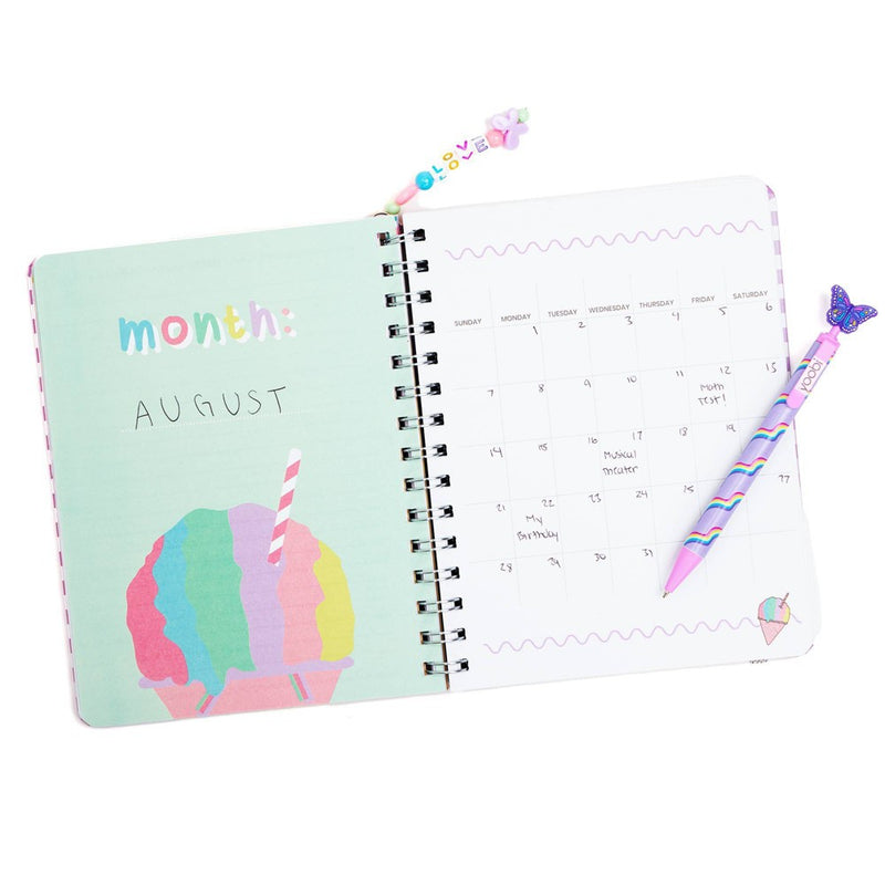 Yoobi Undated Weekly Planner Gingham Butterfly