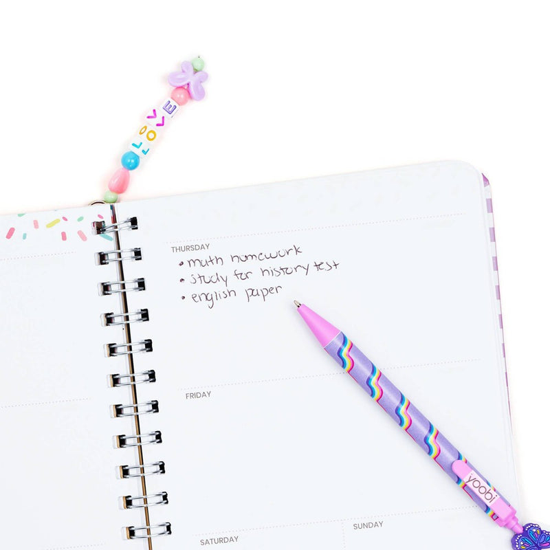 Yoobi Undated Weekly Planner Gingham Butterfly