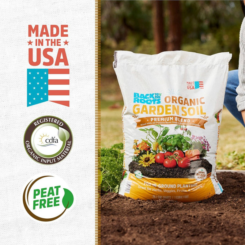 Back to the Roots 25.7qt Organic Garden Soil Premium Blend For in Ground Planting (LOCAL PICKUP ONLY)