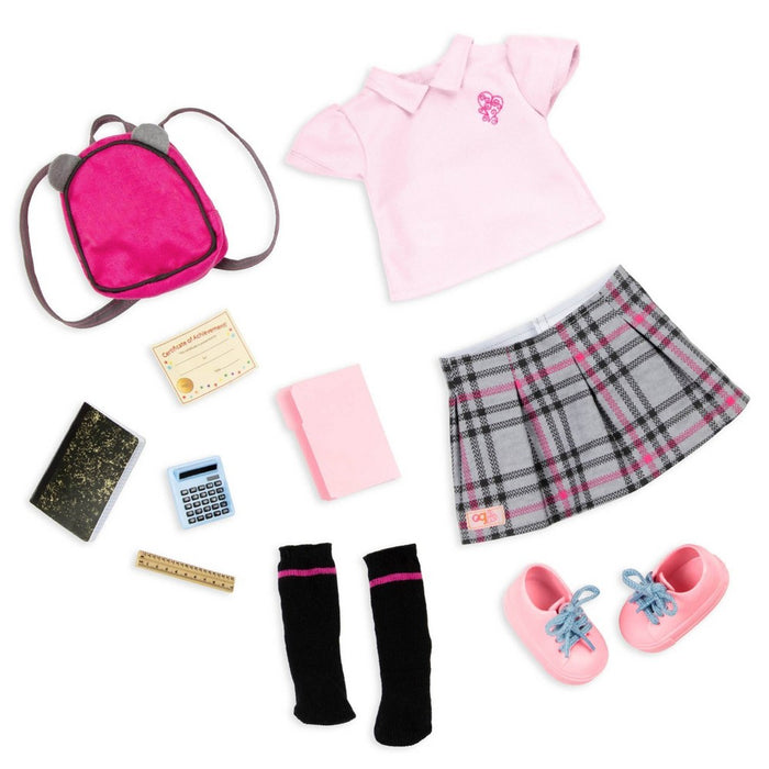 Our Generation Hally & Classroom Cool Locker Accessory Set 18" Doll School Bundle