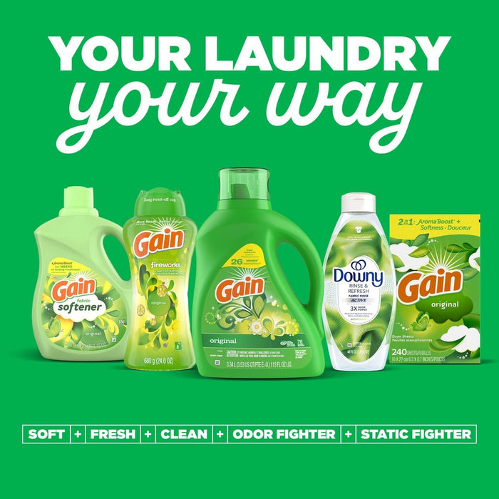 Gain Flings Original Scent HE Compatible Laundry Detergent Soap Pacs - 54oz/76ct